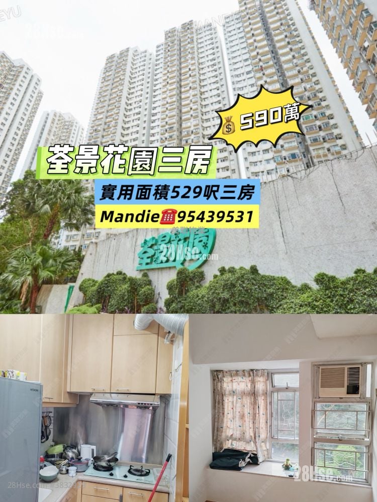 荃景花园 售盘 3 房 529 平方尺