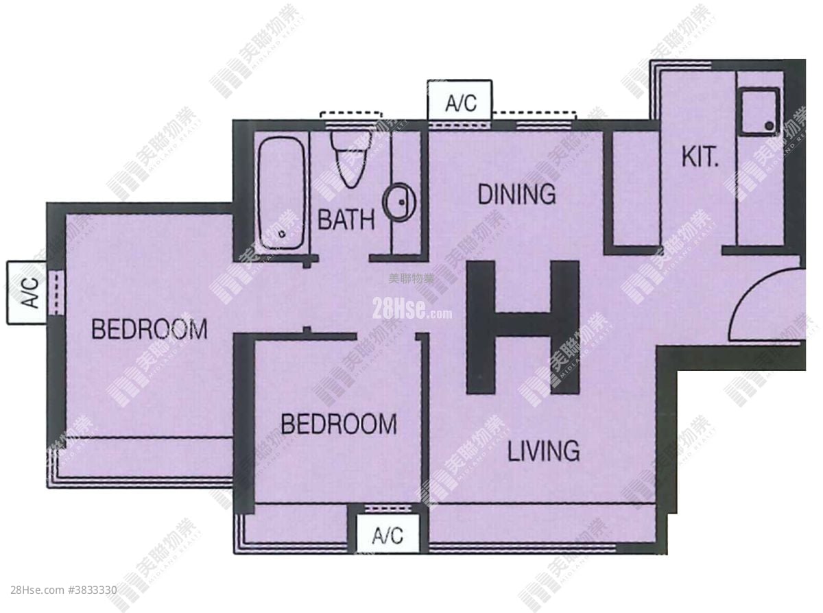 Yoho Town Sell 2 Bedrooms , 1 Bathroom 433 ft²