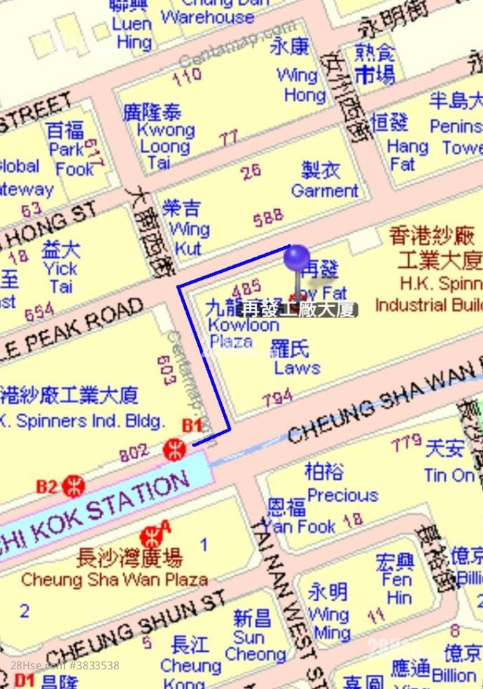 再發工廠大廈 租盤 220 平方呎