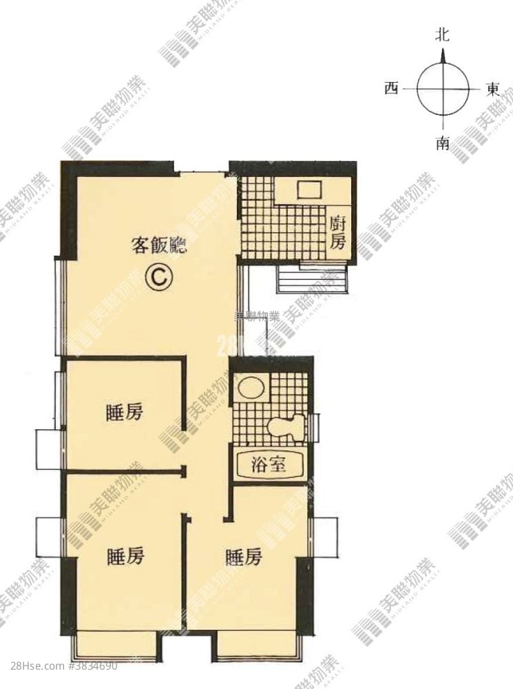 伟发大厦 售盘 3 房 , 1 浴室 464 平方尺