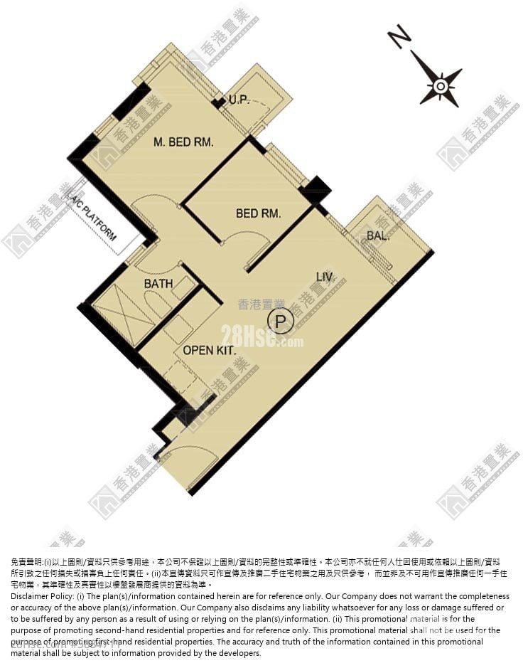 The Campton 1B期 售盤 2 房 , 1 浴室 462 平方呎