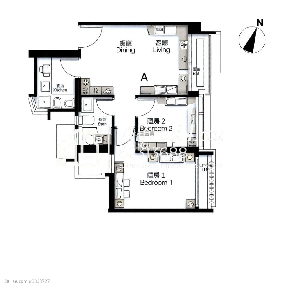 Madera Garden Rental 2 Bedrooms , 1 Bathroom 465 ft²