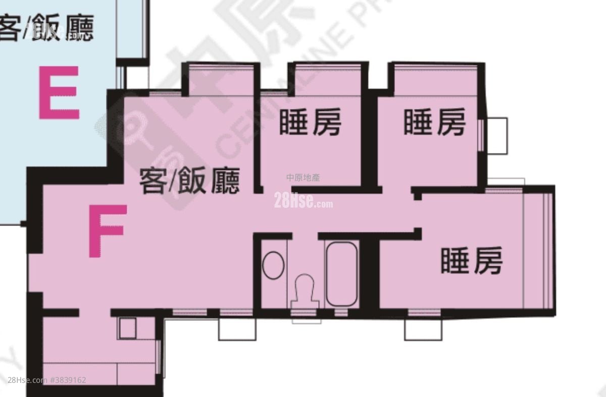 Kwai Chung Plaza Sell 3 Bedrooms , 1 Bathroom 493 ft²