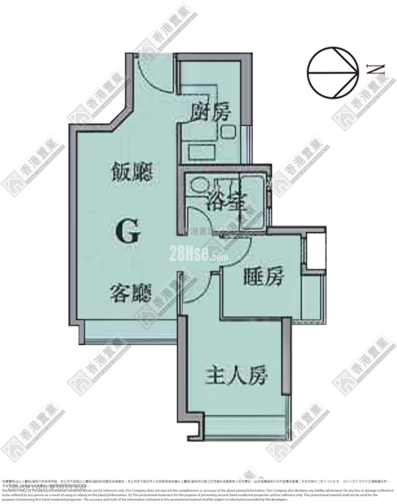 維港灣 售盤 2 房 , 1 浴室 459 平方呎