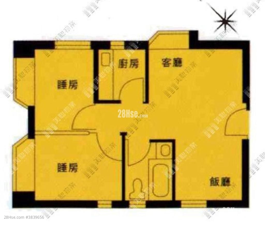 Amoy Gardens Rental 2 Bedrooms , 1 Bathroom 378 ft²