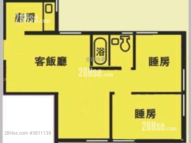 嘉和園 租盤 2 房 , 1 浴室 403 平方呎