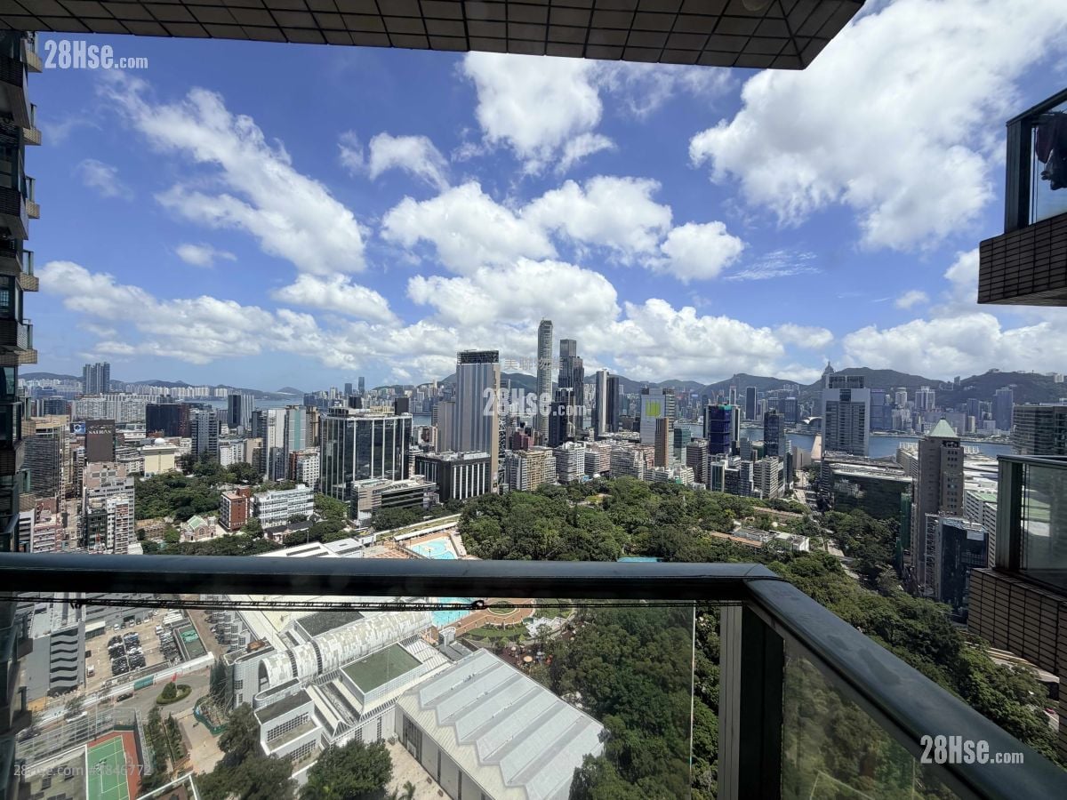 露台: 港景峰 租盤 3 房 , 2 浴室 874 平方呎