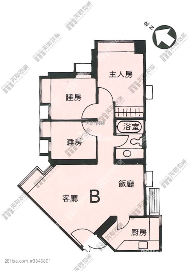 匯景花園 售盤 3 房 612 平方呎
