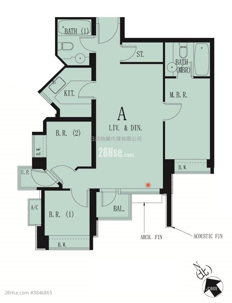 City Point Rental 3 Bedrooms , 2 Bathrooms 664 ft²