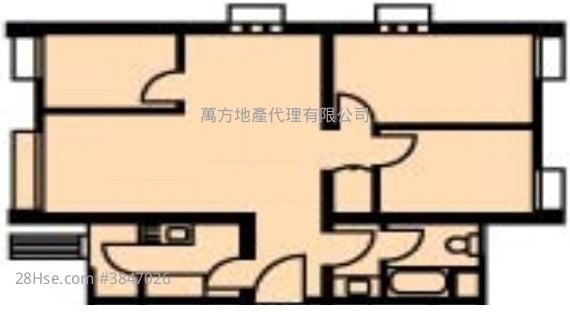 康林苑 售盤 3 房 , 1 浴室 645 平方呎