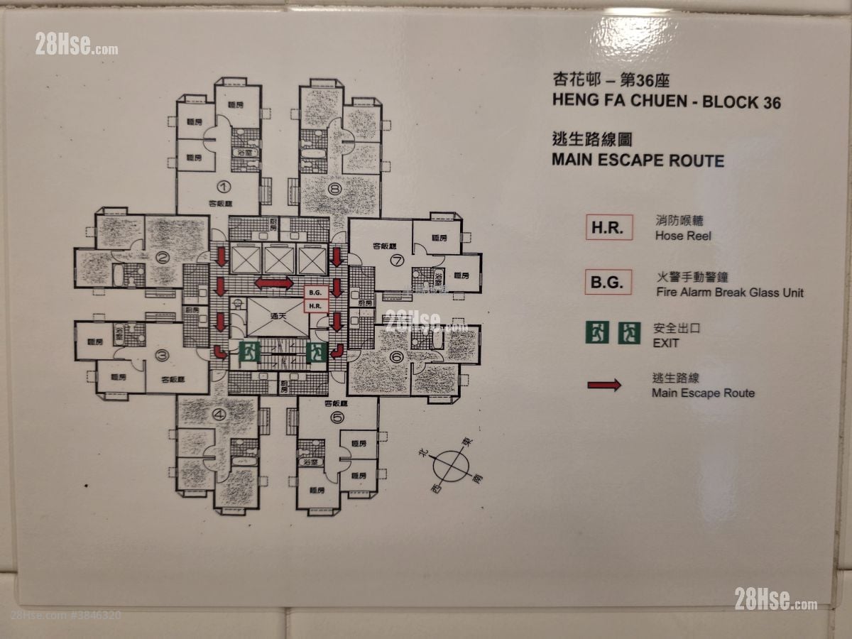 Heng Fa Chuen Rental 2 Bedrooms , 1 Bathroom 499 ft²