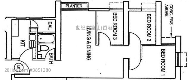 富強苑 售盤 3 房 , 1 浴室 577 平方呎