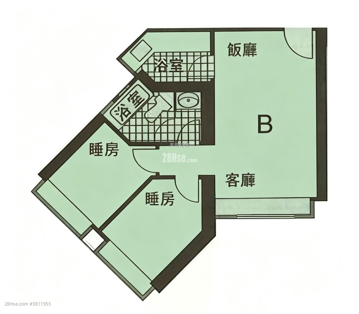 高逸華軒 售盤 1 房 , 1 浴室 451 平方呎