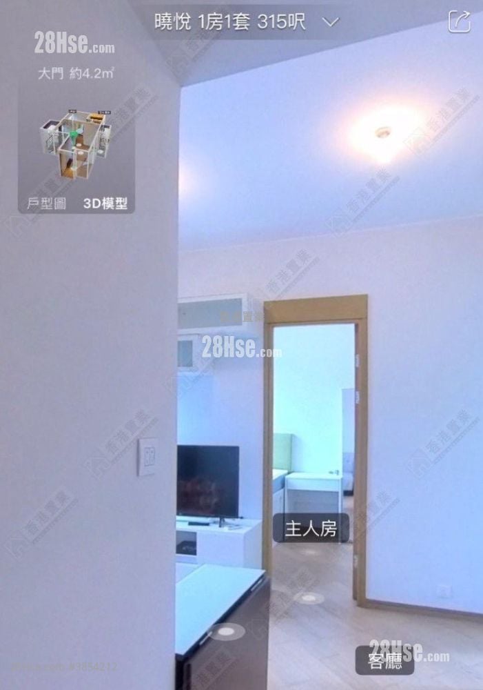 曉悅 售盤 1 房 , 1 浴室 316 平方呎