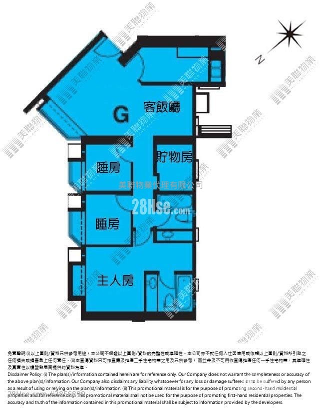 疊翠軒 售盤 4 房 , 2 浴室 660 平方呎