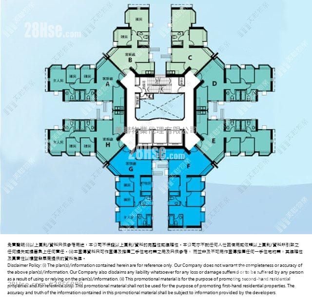 疊翠軒 售盤 4 房 , 2 浴室 660 平方呎