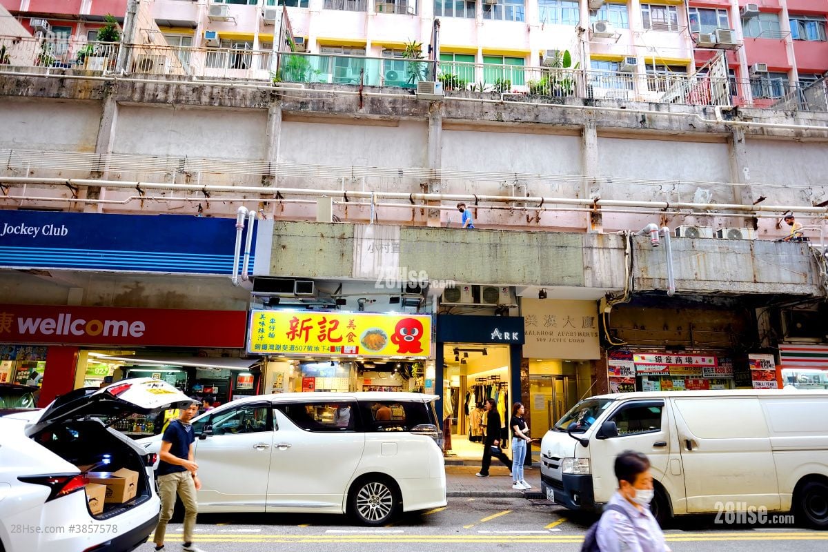 大廈外觀: 美漢大廈 租盤 1 房 , 1 浴室 400 平方呎