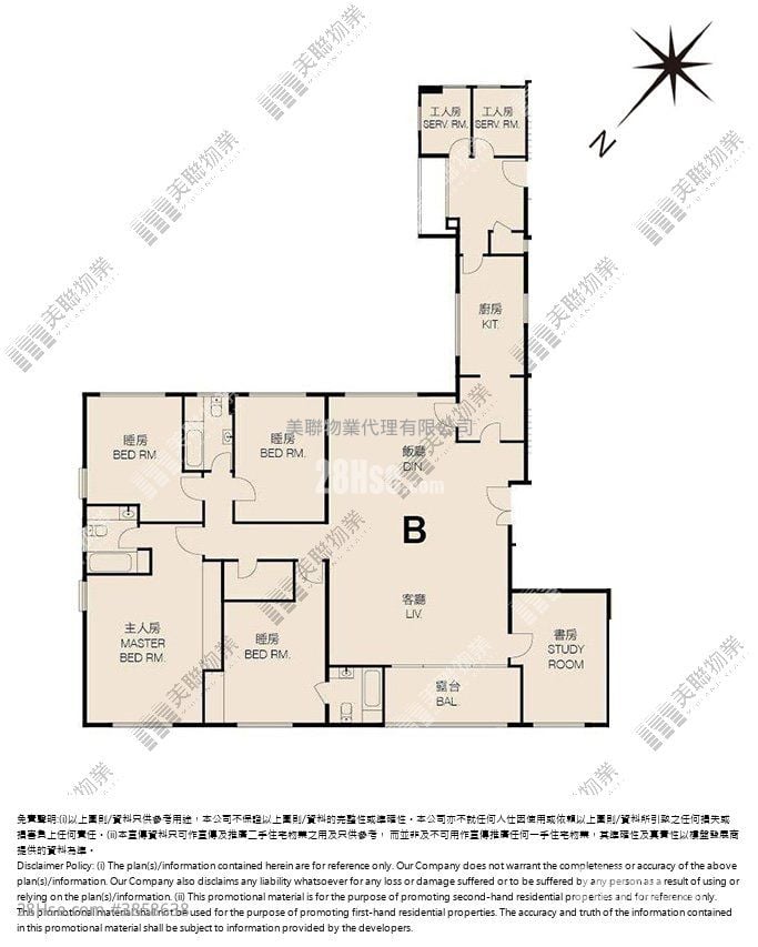 碧苑大廈 售盤 4 房 , 3 浴室 2,691 平方呎