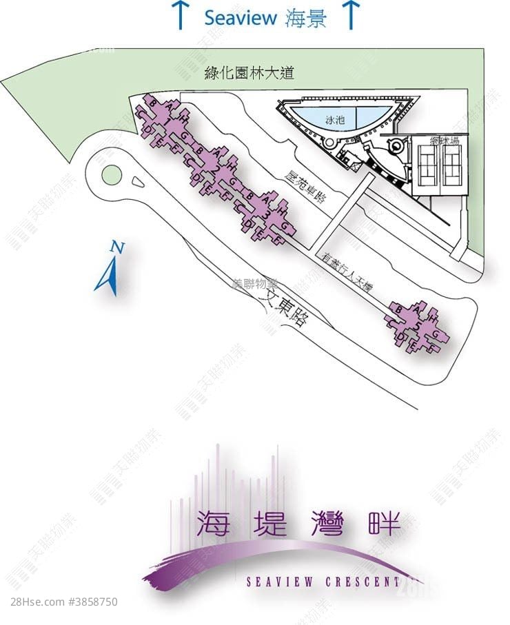 海堤湾畔 售盘 3 房 , 2 浴室 855 平方尺