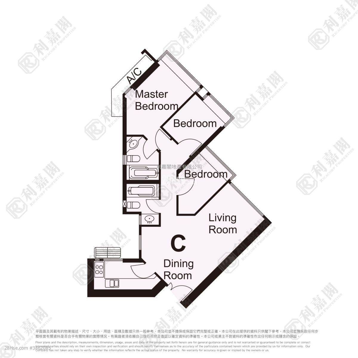 The Waterfront Sell 3 Bedrooms , 2 Bathrooms 794 ft²