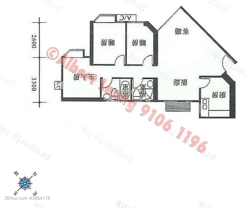 Pictorial Garden Sell 3 Bedrooms , 2 Bathrooms 732 ft²