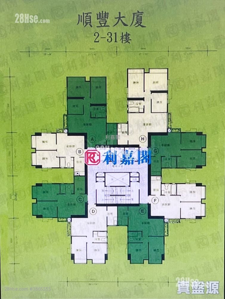 順豐大廈 售盤 3 房 , 1 浴室 485 平方呎