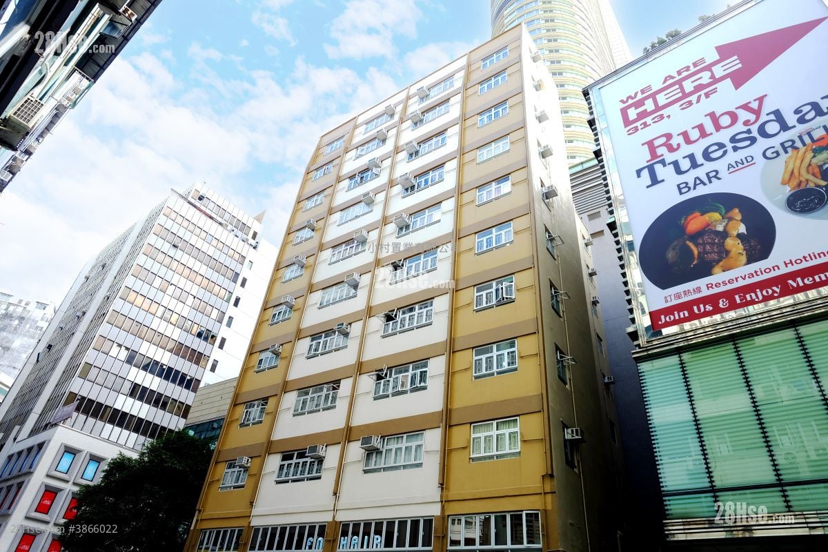 大廈外觀: 立誠大廈 租盤 2 房 , 1 浴室 408 平方呎