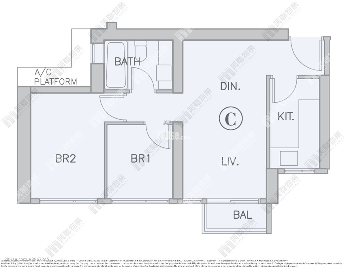 Parc City Sell 2 Bedrooms , 1 Bathroom 522 ft²