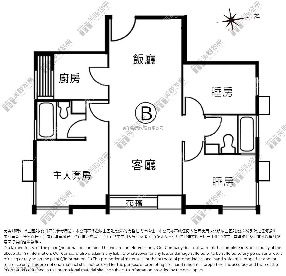 Parc Oasis Sell 3 Bedrooms , 2 Bathrooms 681 ft²