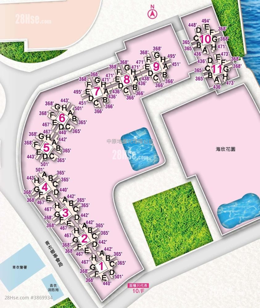 翠怡花園 售盤 2 房 , 1 浴室 451 平方呎