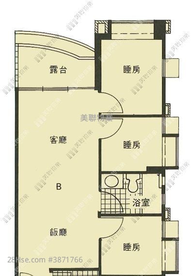 金碧花园 售盘 3 房 , 1 浴室 624 平方尺