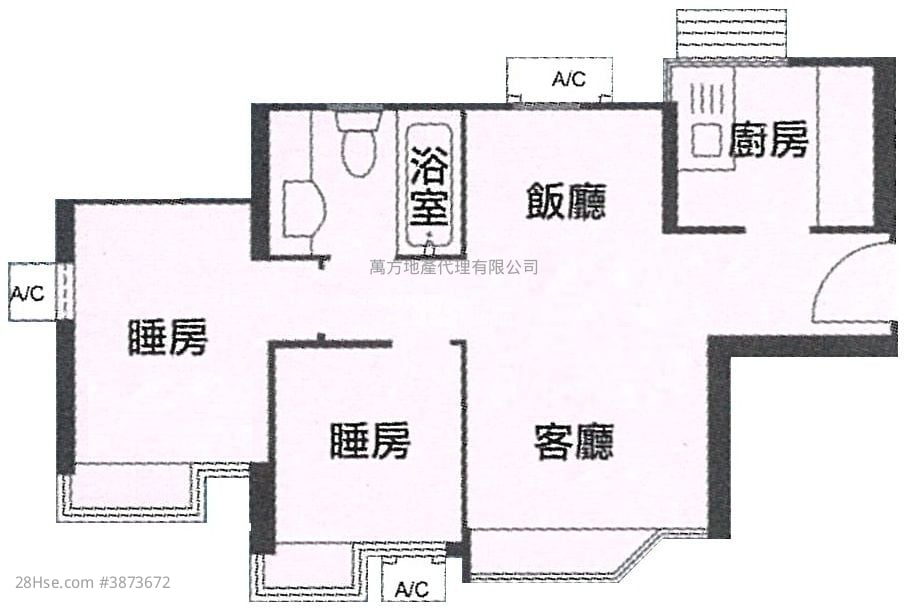 欣廷軒 售盤 2 房 , 1 浴室 417 平方呎