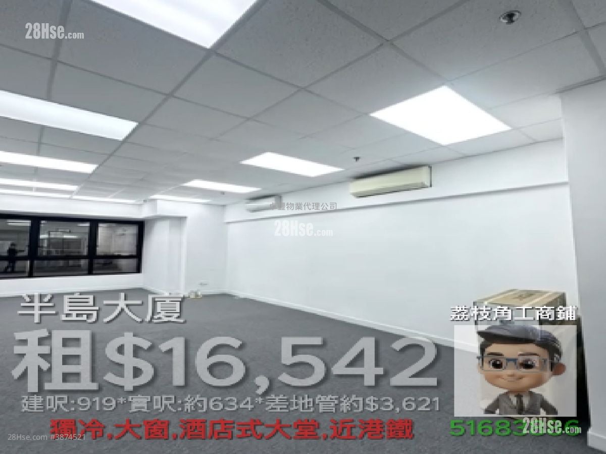 Peninsula Tower Rental Studio 634 ft²