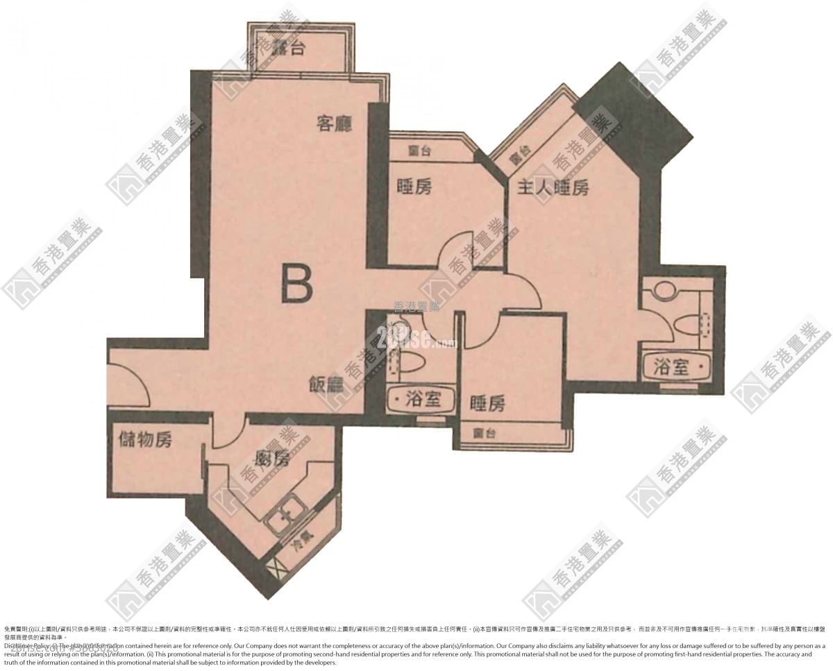 港景峰 租盘 1 房 , 1 浴室 920 平方尺
