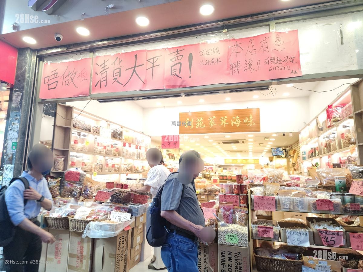 店铺 租盘 1,000 平方尺