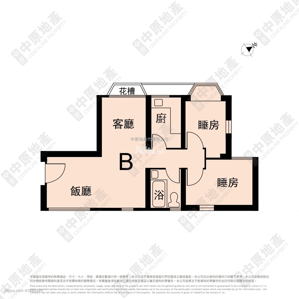 銀禧花園 售盤 2 房 498 平方呎