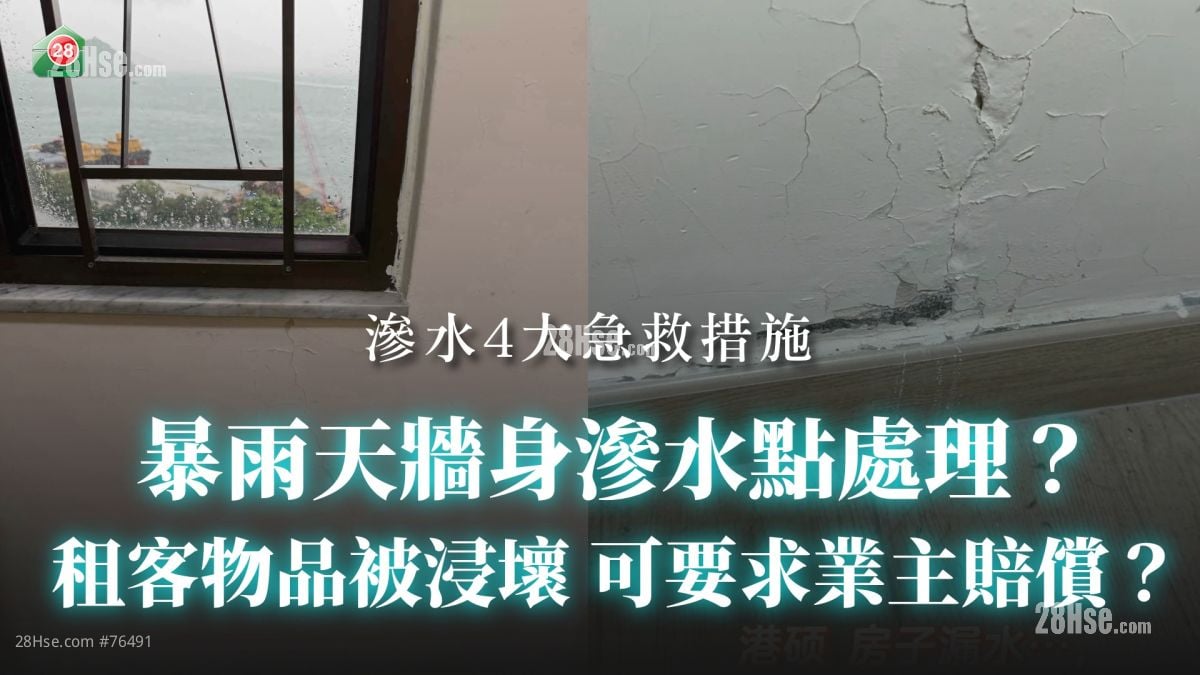 暴雨天墙身渗水点处理？租客物品被浸坏 可要求业主赔偿？