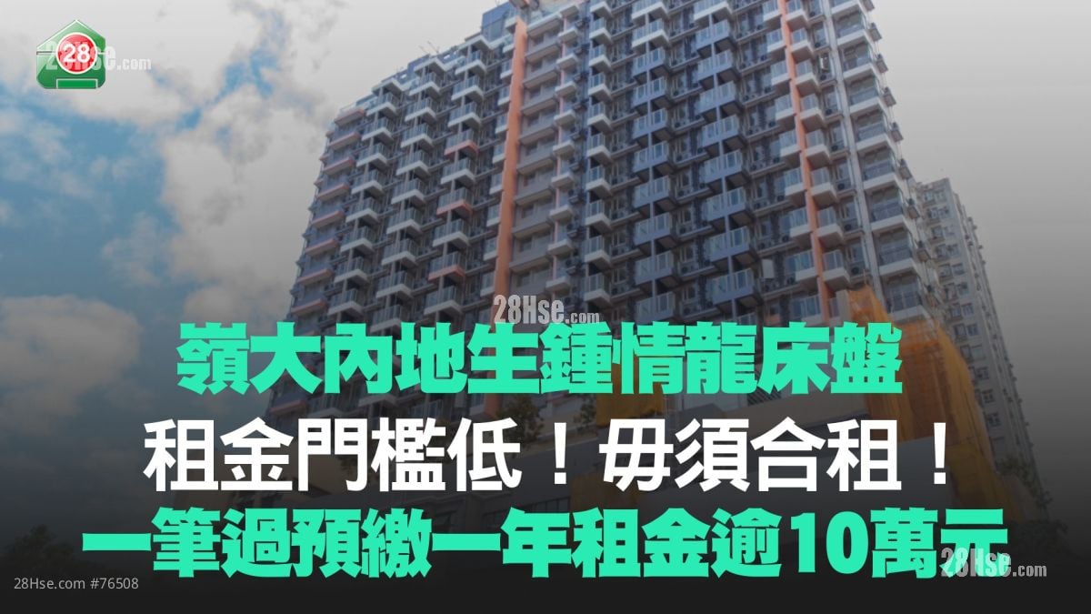 嶺大內地生鍾情龍床盤：租金門檻低 毋須合租！ 一筆過預繳一年租金逾10萬元