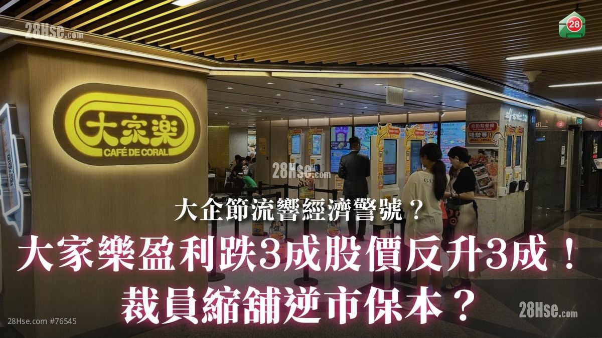 大家樂盈利跌3成股價反升3成！｜裁員縮舖逆市保本？｜大企節流響經濟警號？