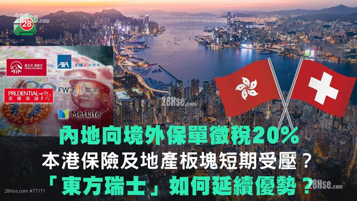 内地向境外保单徵税20%｜本港保险及地产板块短期受压？｜「东方瑞士」如何延续优势？