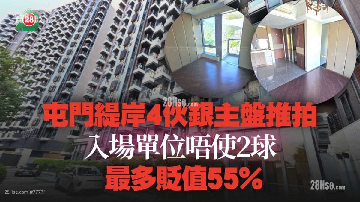 屯门缇岸4伙银主盘推拍 入场单位唔使2球 最多贬值55%