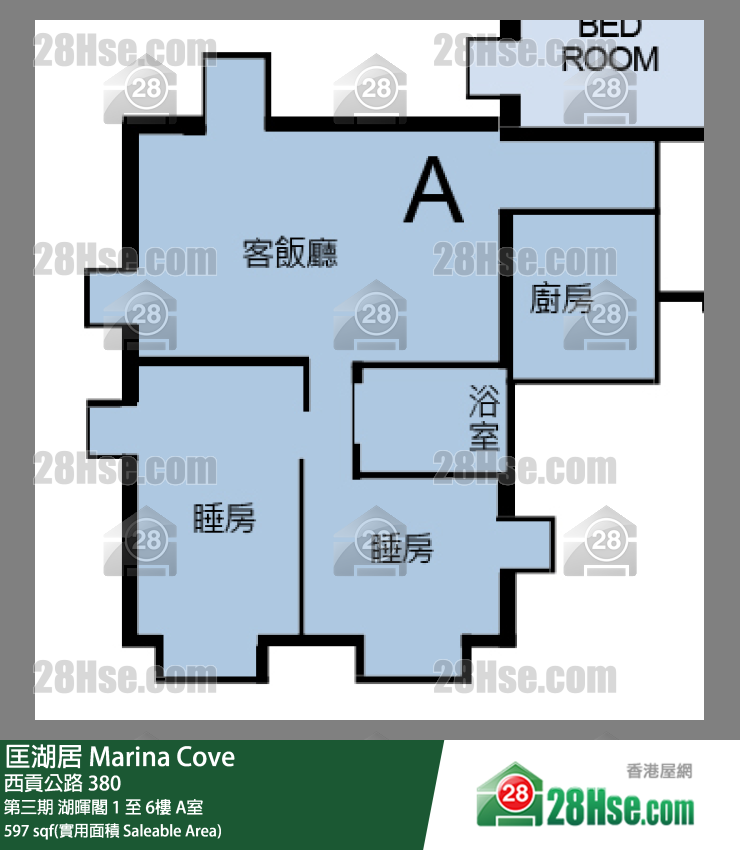 匡湖居 第三期湖暉閣3樓 A室 平面圖