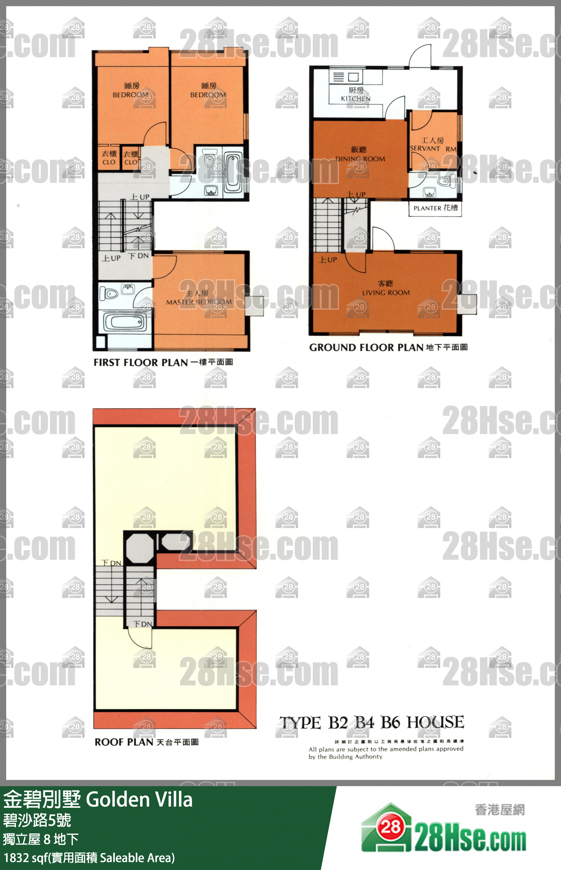 金碧別墅 獨立屋 8地下 平面圖