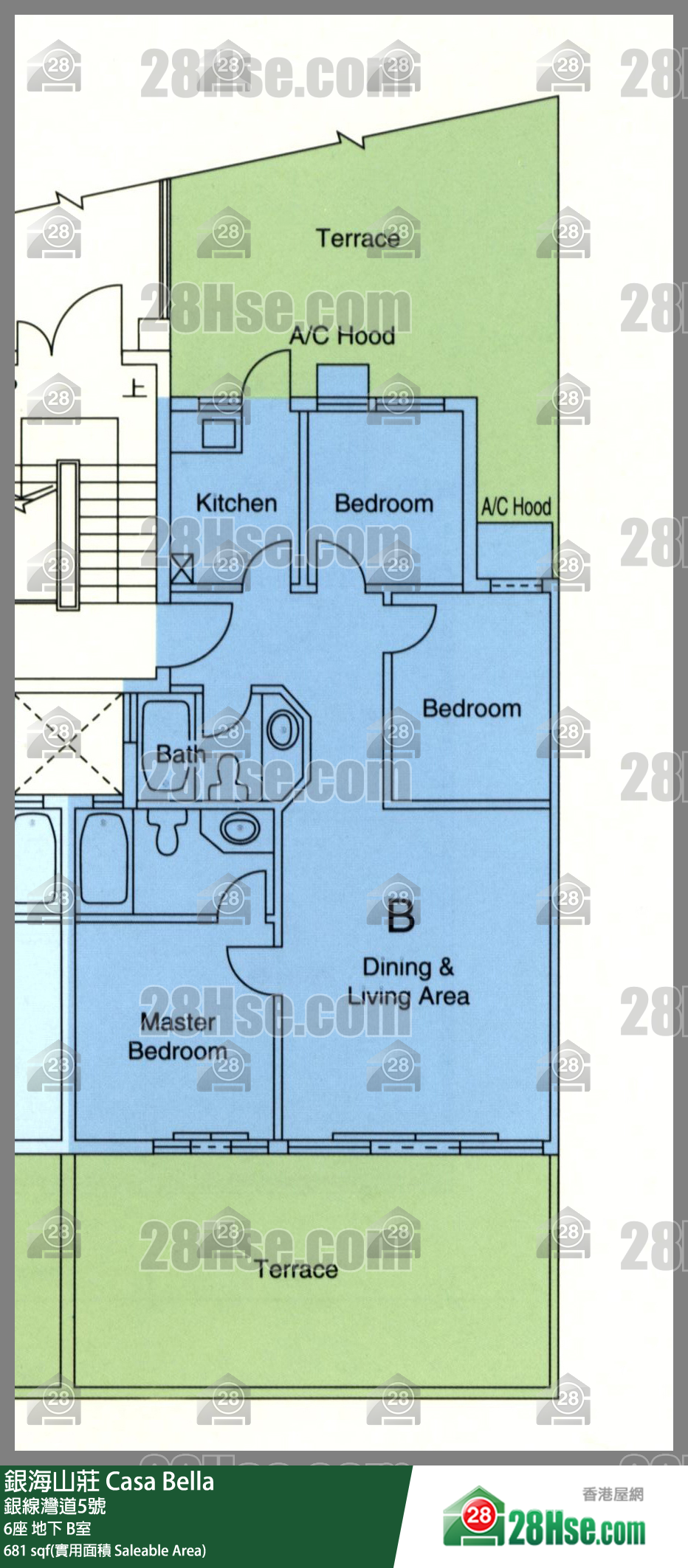 銀海山莊 6座地下 B室 平面圖
