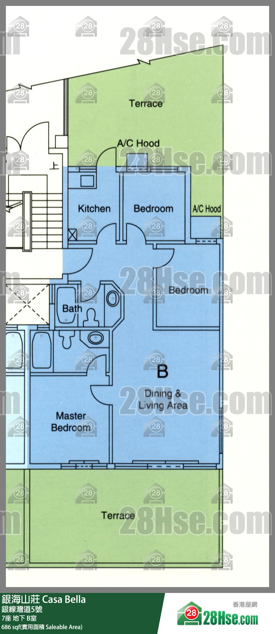 銀海山莊 7座地下 B室 平面圖