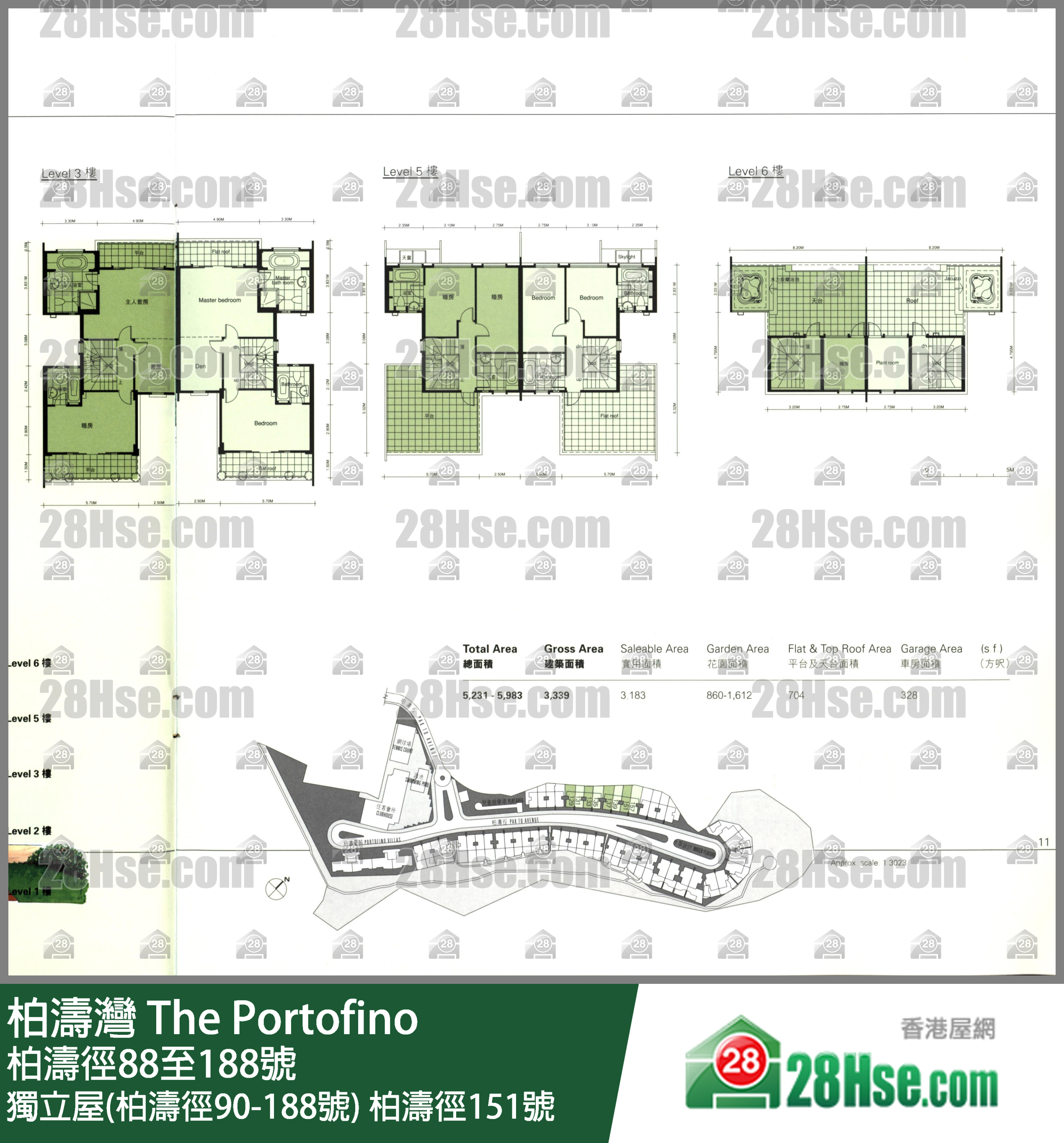 柏涛湾 独立屋(柏涛径90-188号)柏涛径151号 平面图