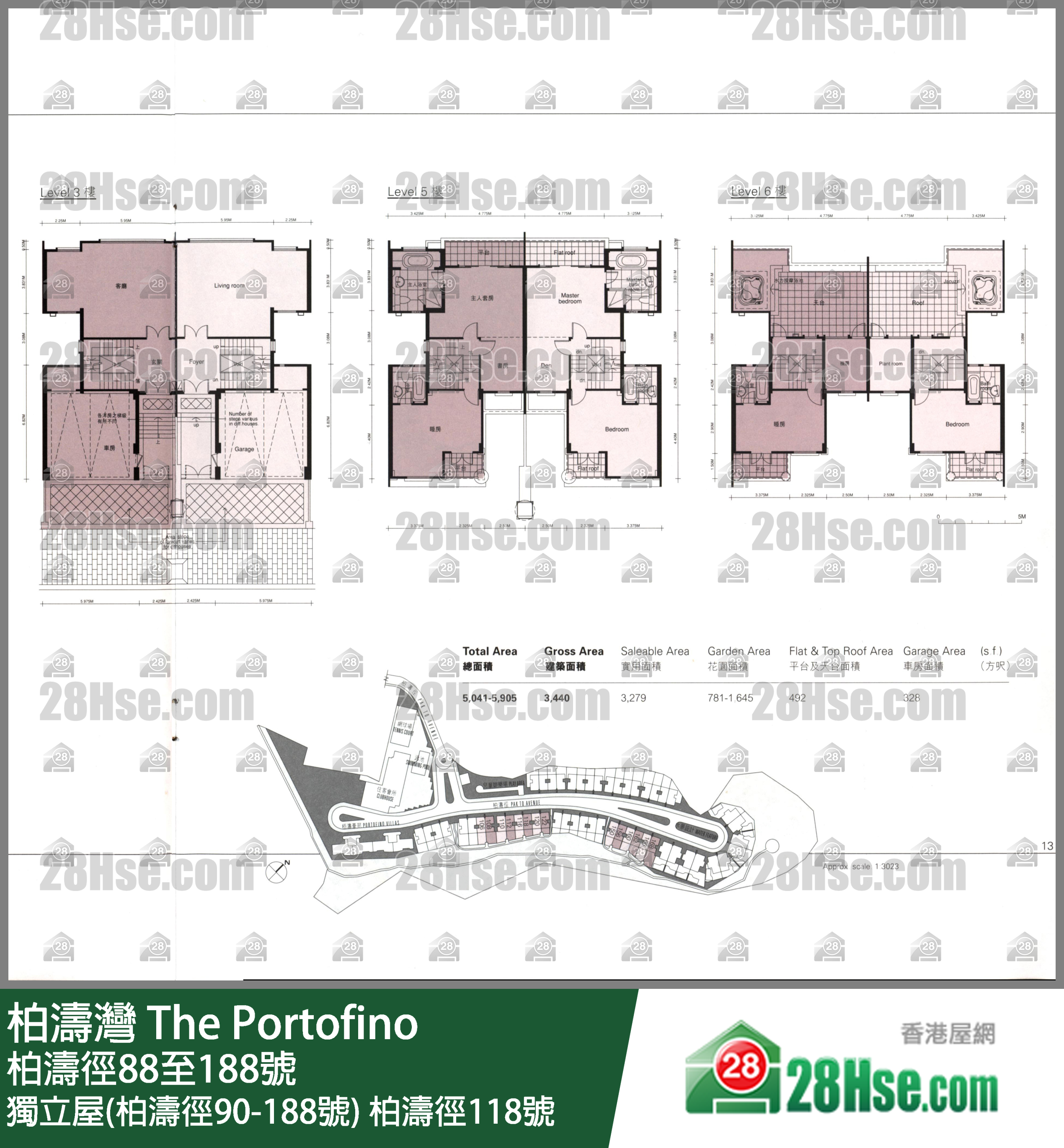 柏濤灣 獨立屋(柏濤徑90-188號)柏濤徑118號 平面圖