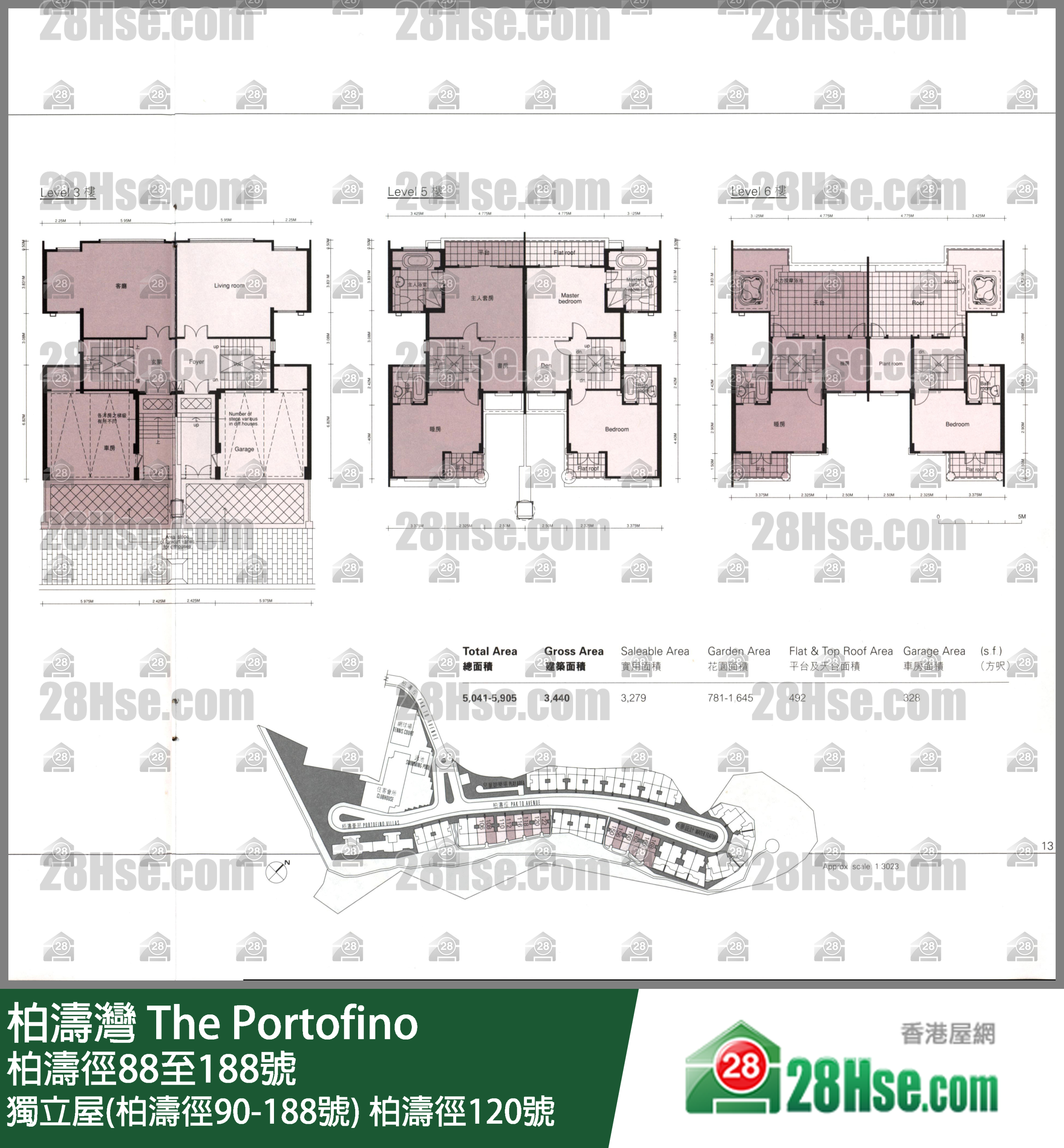 柏濤灣 獨立屋(柏濤徑90-188號)柏濤徑120號 平面圖
