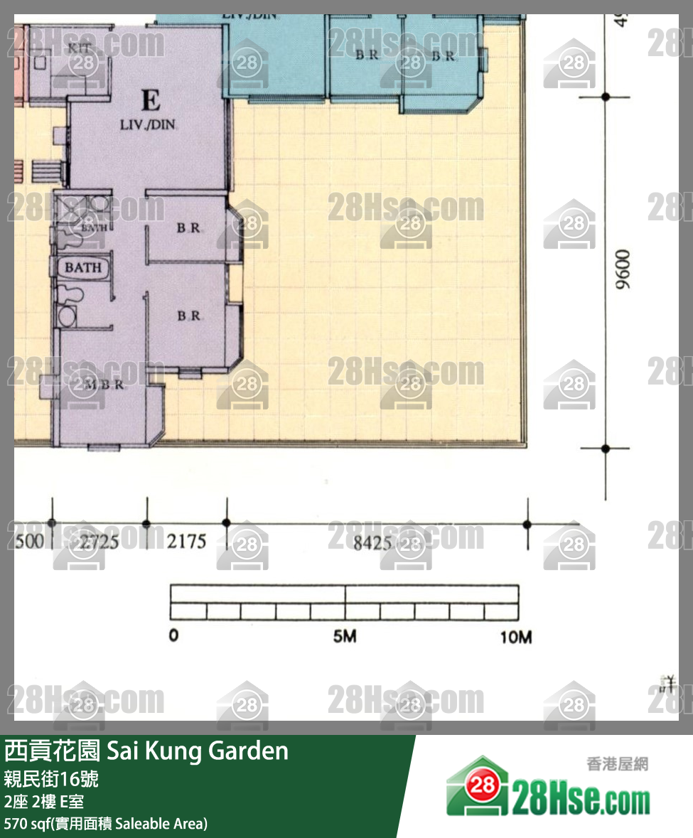 西貢花園 2座2樓 E室 平面圖
