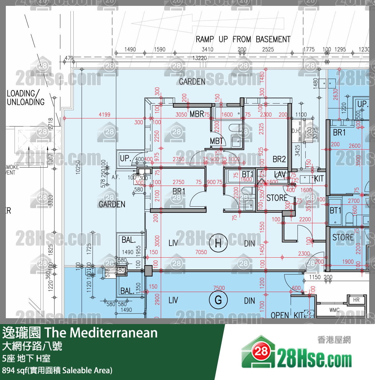 逸瓏園 5座 H室 平面圖